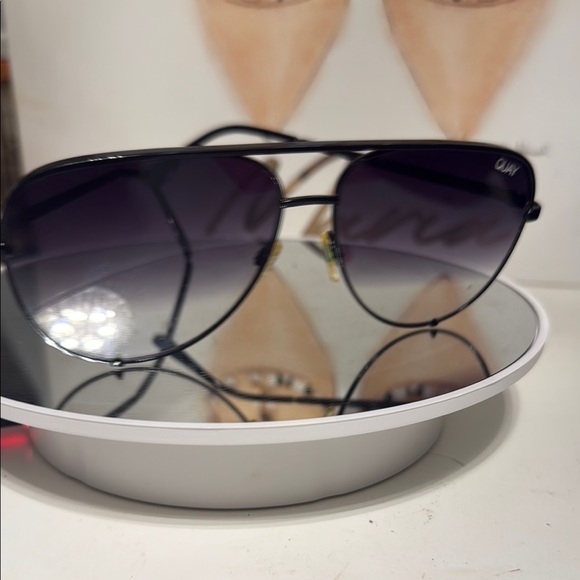 Quay Australia Accessories - Quay Australia Jacqueline Hill Black Aviator Sunglasses